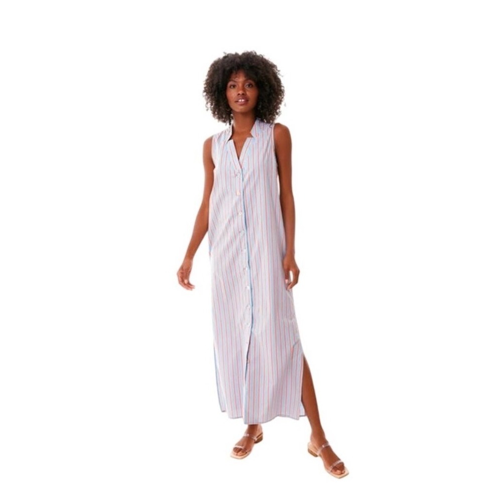 Tuckernuck Pomander Place Lara Stripe Maxi Dress Cotton Sleeveless S Y20998T